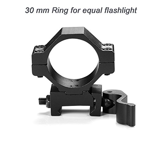 Modkin Picatinny Flashlight Mount, 25mm 30mm Gun Mount with QD Quick Release Cam Lock for 20mm Picatinny Weaver Rail (Low Profile) (Low Profile)