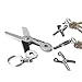Meanhoo Outdoor Survival EDC Mini Spring Scissor Pocket Tool Key Chain Stainless Steel