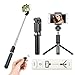 VANZAVANZU Selfie Stick with Tripod and Detachable Wireless Remote for iPhone x xr xs max 6 6s 7 8 Plus Samsung Phone Galaxy s8 s9 s10 j7 Note 9 8 （Black）