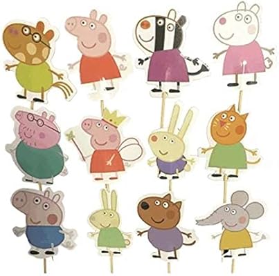 24 Pcs Colorful Peppa Pig Party Decoration Cupcake Toppers Picks Wedding Birthday Girl S Event Party Favors Party Supplies Buy Online At Best Price In Uae Amazon Ae