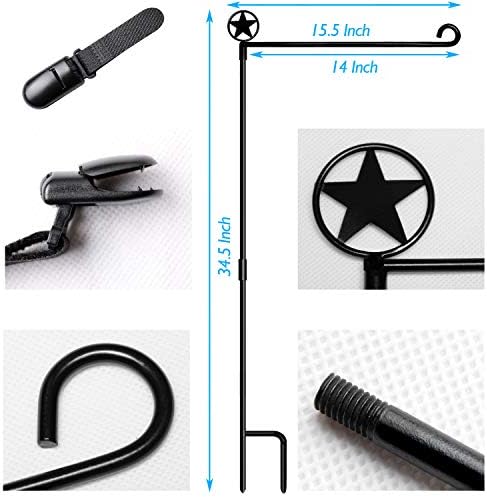 Colorful backyard flag with a stand and clip, priced at $9.99.