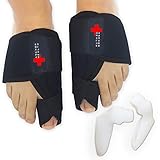 Bunion Corrector Toe Separators Splint Set | Orthopedic Pain Relief for Feet | Toe Cushions and Straightener Brace for Day and Night Foot Care Support with eBook for Added Support