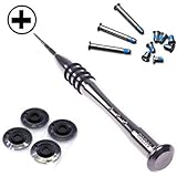 RION TECH 4 Pack Rubber Case Feet with Screws Screwdriver Kit Set for Apple Macbook Pro A1278 A1286 A1297 13 15 17 (Not for Retina Display)