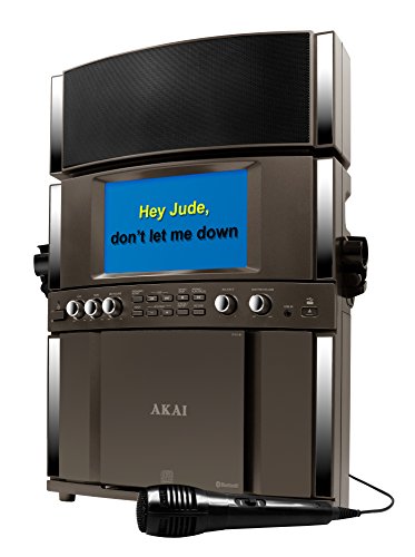 Akai KS800-BT Bluetooth Front Load CD&G Karaoke System, Black
