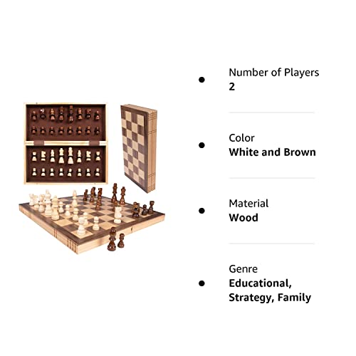 Kangaroo Best Folding Wooden Chess Board Set with Closure I