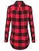 Doublju Womens Long Sleeve Oversized Flannel Plaid Button Down Shirt