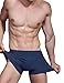 Hoerev Pack of 4 Mens Super Soft And Comfortable Fiber Briefs Trunks Underwear，2Blue2Black，L