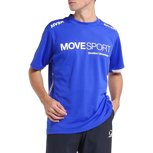 [ムーブスポーツ] 半袖シャツ デサント 丸首 バレー クルーネック【EC限定】 吸汗速乾 ストレッチ トレーニング MOVESPORT DRYMESH ショートスリーブシャツST5SHTZ1MB_BL00_M