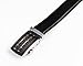 Platinum Hanger Mens Genuine Leather Dress Belt - Automatic Sliding Buckle Ratchet Belt, Adjustable Track Belt, Black-010