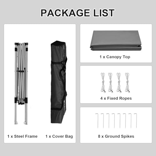 GREZONE 10x10 FT Pop Up Canopy Tent with Slant Legs, Portable Instant Shelter for Outdoor Events image 21