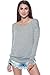 A+D Womens Thin Knit Dolman Sleeve Top W/Round Hem