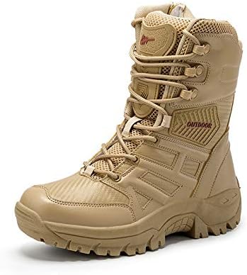 Military Boots For Men Waterpoof Commando Boots Hiking Shoes Walking Waterproof Lace-Up Army Shoes Breathable Tactical Boots