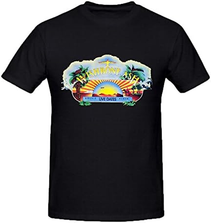 Wishbone Ash Live Dates Men Tee Shirts Round Neck Black