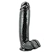 Eden | 11 Inch Long Thick Realistic Skin Dildo | Monster Dildo Sex Toys for Women | Dildo for Gay Men and Dildo for Women | Suction Cup Dildo and Strap On Friendly | Black Dildo