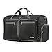 Gonex 60L Packable Travel Duffle Bag Foldable Duffel Bags for Luggage Gym Sports Camping Travelling Cycling Storage Shopping Water & Tear Resistant Gray