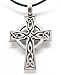 Trilogy Jewelry Pewter Celtic Cross Irish Scottish Wales Pendant on Leather Necklace