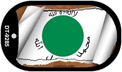 Somaliland Flag Scroll Metal Novelty Dog Tag Necklace DT-9285