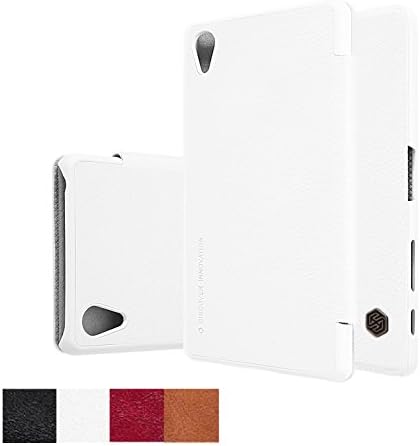 Card Pocket Flip Case for Sony Xperia X(5") [Classic Notebook Style][Full Cover] by Synthetic Leather Hard PC Inner Shell Combination Hybrid Folio Case - White[Nillkin]