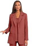 Jessica London Women's Plus Size Single-Breasted Linen Blazer