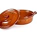 Ancient Cookware, Mexican Clay Flat Cazuela Pot, Medium, 4 Quarts