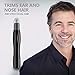 CNAIER Nose Hair Trimmer, Electric Nose and Ear Hair Trimmers Clippers Removal Wet/Dry Mute Motor Double-Edge Waterproof Stainless Steel Beard Facial Hair Shaver for Men & Women