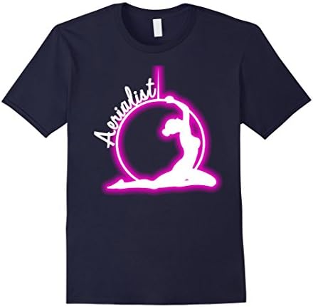 Mens Aerial Hoop Aerialist T-Shirt Small Navy