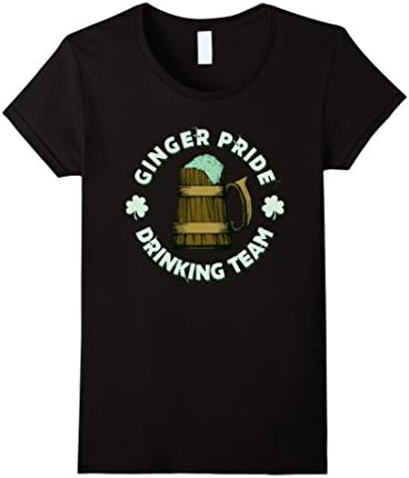 Women's Ginger Pride Drinking Team T-Shirt St Patrick's Day  XL Black