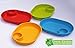Green Kitchen Divided Kids Plates - Sectioned Bamboo Dishes From E4U - 4 Piece Set of Eco Friendly Wooden Snack Plates - Unbreakable Dishes for Kids and Spill Proof Fun Toddler Plates