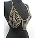 MEiySH Retro Fashion Golden Bra Body Necklace Chain Bikini Belly Chain