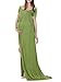 JL Store Maternity Chiffon Gown Split Front Maxi Photography Dress for Photo Shoot (GREEN)