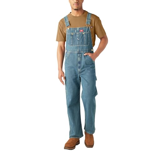 Dickies Indigo Bib Overalls, MEDIUM HERITAGE TINT, 34 34