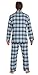 EVERDREAM Sleepwear Mens Flannel Pajamas, Long 100% Cotton Pj Set, Size Large Blue