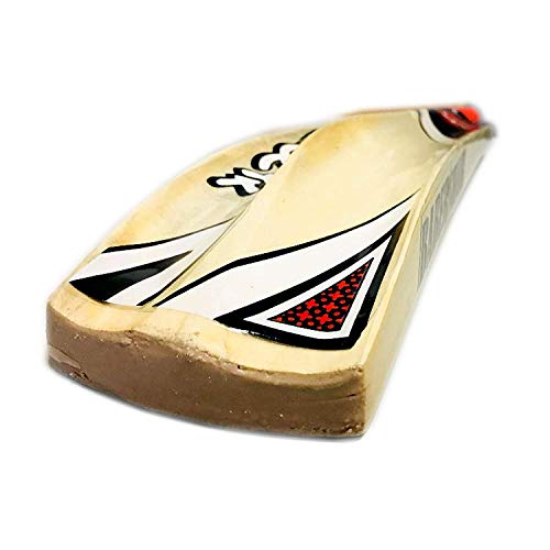 Zeepk Cricket Bat Play Like The Pros Adult Size, Cricket Tennis Ball Bat Handcrafted Kashmir Willow with Durable Comfortable Rubber Grip Short Handle Thick Edge Blade 44mm Light Weight 2lbs (Red) - Thumbnail 2