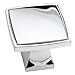 Southern Hills Polished Chrome Cabinet Knobs, 1 3/8 Inch Square (Pack of 5) Polished Chrome Kitchen Cabinet Hardware, Dresser Knobs, Kitchen Cabinet Drawer Knobs and Pulls SH0217-CHR-5