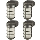 Paradise GL23877BK Solar Aluminum LED Post Cap Light for 4 x 4 Wood Posts (Black, 4 Pack)