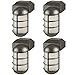 Paradise GL23877BK Solar Cast Aluminum LED Post Cap Light (Black, 4 Pack)