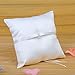 Remedios Ivory Satin Double Hearts Decoration Wedding Ring Bearer Pillow, Ivory 7.5