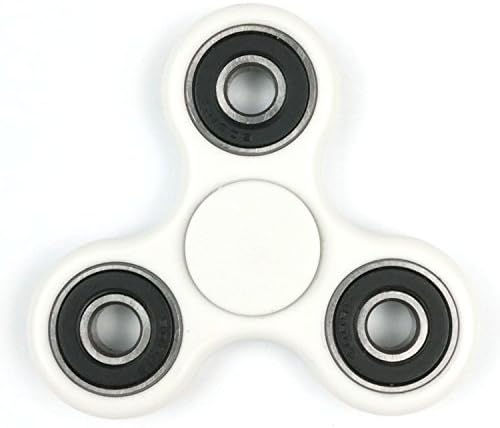 Fidget Spinner Toy Premium Hybrid Ceramic Bearing - Perfect For ADD, ADHD, Anxiety, and Autism Adult Children (White)
