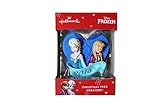 Hallmark Disney Frozen Elsa & Anna Christmas Tree Heart w/ '2015' Year Printed Ornament