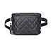 Toupons Fashion Small Pu Leather Waist Fanny Pack Bag for Girls & Women Cellphone Pouch (Black-4)