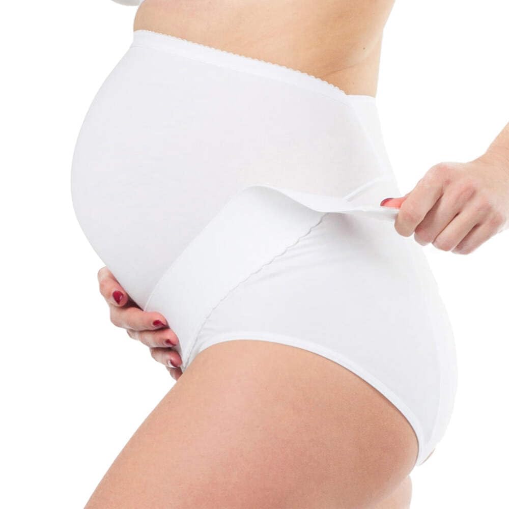 MYSANITY Adjustable Maternity Girdle with Abdominal Support, White, S