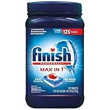 Finish Max in 1 Plus Dishwasher Detergent 125-Count Easy to use Wrapper Free Powerball Tabs in Convenient Mess Free (1 Pack (125 Tabs))