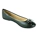 Alpine Swiss Iris Womens Ballet Flats Classic Bow Slip On Comfortable Shoes Black 7 M US