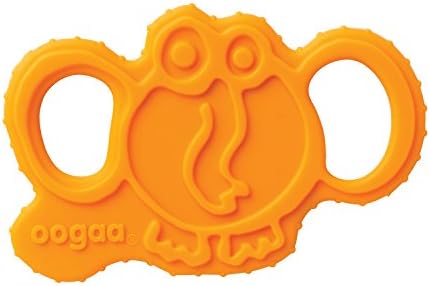 oogaa Home Elephant Teether Easy Clean, Baby Safe High-Grade Silicone, Orange