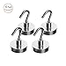 AIDOUT Magnetic Hooks-Strong Powerful and Heavy Duty-4 Pack Hanging Hooks - 40 LB & 80 LB Industrial Grade Multi-purpose Neodymium Hanging Hooks Great for Your Refrigerator and Other Magnetic Surfaces