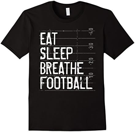 Mens Eat Sleep Breathe Football T-Shirt Large Black