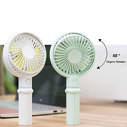 Mini Handheld Fan,XINBAOHONG Personal Portable Desktop Stroller Fan with USB Rechargeable Battery Operated Cooling Folding Electric Fan for Office Room Outdoor Household Traveling