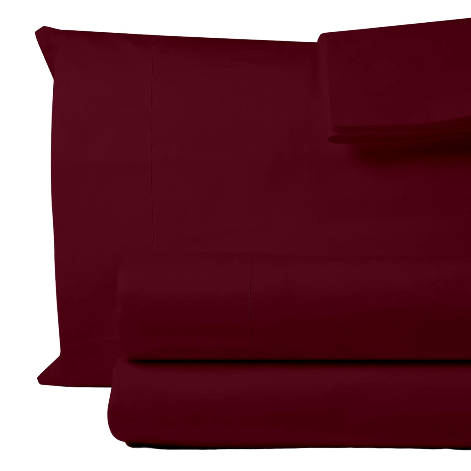 Photo 1 of Decfair Egyptian Cotton Queen Bed Sheets Set 1000 TC Luxury Hotel Soft and Smooth Burgundy Queen Size Sheet Set Sateen Weave Extra Long Staple Cotton 16" Deep Pocket Bedding - Burgundy, 4 Piece