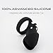REDQIN Silicone Chasti-ty- Device Male Brief Anti-Off with 5 Rings (Black, Long)