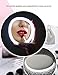 Acelone Lighted Makeup Mirror,Travel Handheld Mirror Compact Portable Mirror with LED Lights for Beauty Cosmetic Camping
